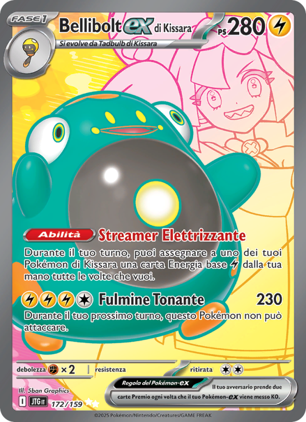 Bellibolt-ex di Kissara 172/190 — Journey Together (Italian Pokémon TCG card)