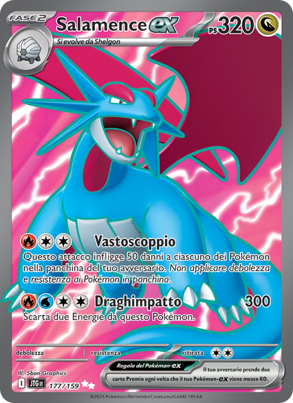 Salamence-ex 177/190 — Journey Together (Italian Pokémon TCG card)