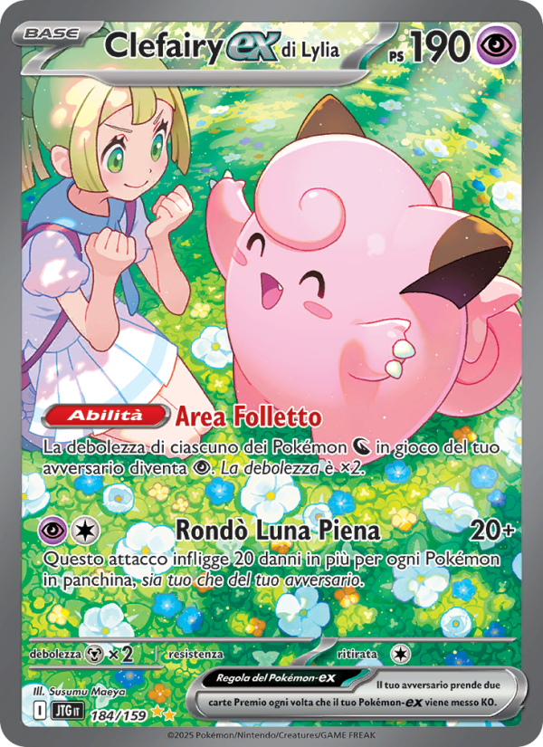 Clefairy-ex di Lylia 184/190 — Journey Together (Italian Pokémon TCG card)