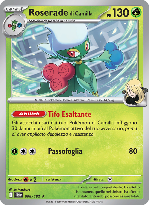 Roserade di Camilla 008/244 — Destined Rivals (Italian Pokémon TCG card)