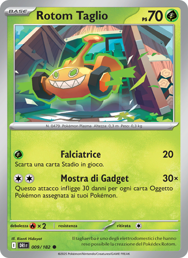 Rotom Taglio 009/244 — Destined Rivals (Italian Pokémon TCG card)
