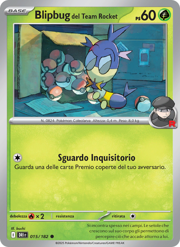 Blipbug del Team Rocket 015/244 — Destined Rivals (Italian Pokémon TCG card)