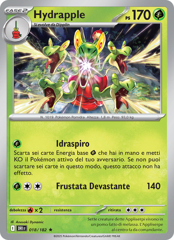 Hydrapple 018/244 — Destined Rivals (Italian Pokémon TCG card)
