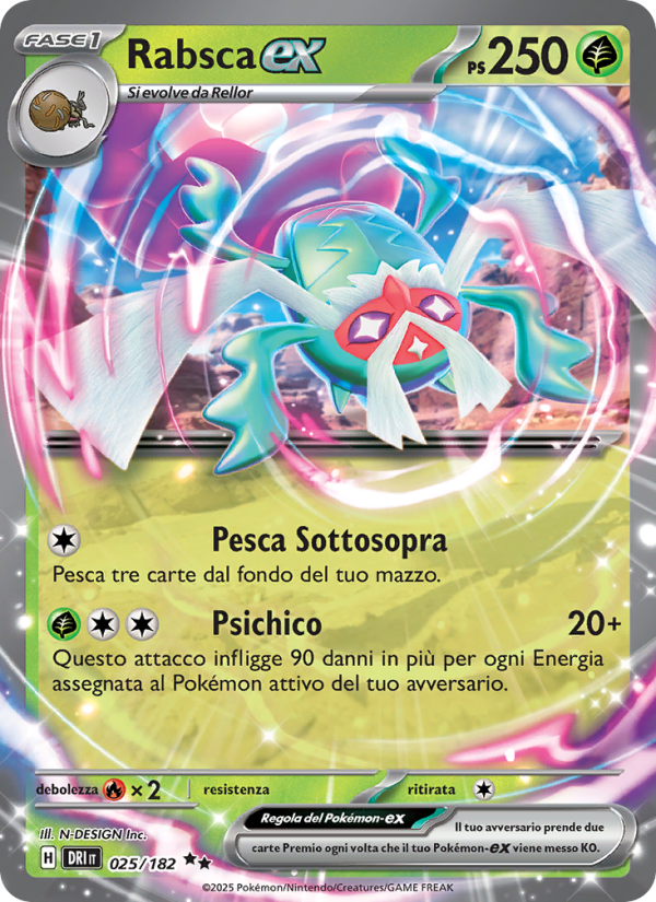 Rabsca-ex 025/244 — Destined Rivals (Italian Pokémon TCG card)