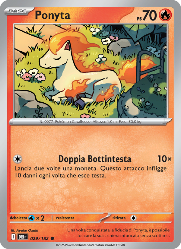 Ponyta 029/244 — Destined Rivals (Italian Pokémon TCG card)
