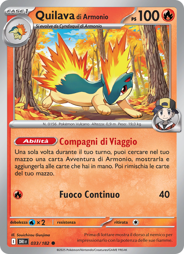 Quilava di Armonio 033/244 — Destined Rivals (Italian Pokémon TCG card)