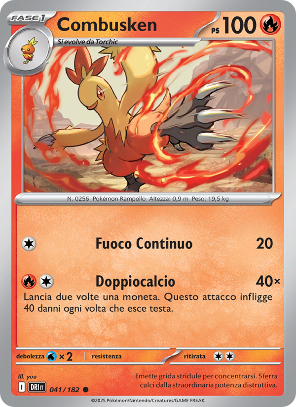 Combusken 041/244 — Destined Rivals (Italian Pokémon TCG card)
