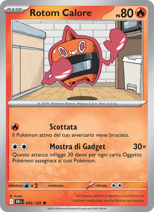 Rotom Calore 043/244 — Destined Rivals (Italian Pokémon TCG card)