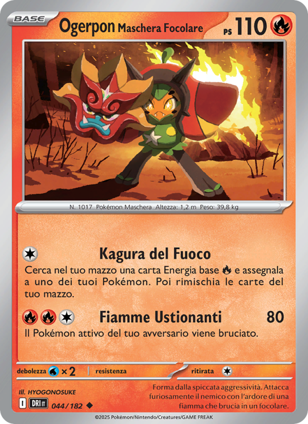Ogerpon Maschera Focolare 044/244 — Destined Rivals (Italian Pokémon TCG card)