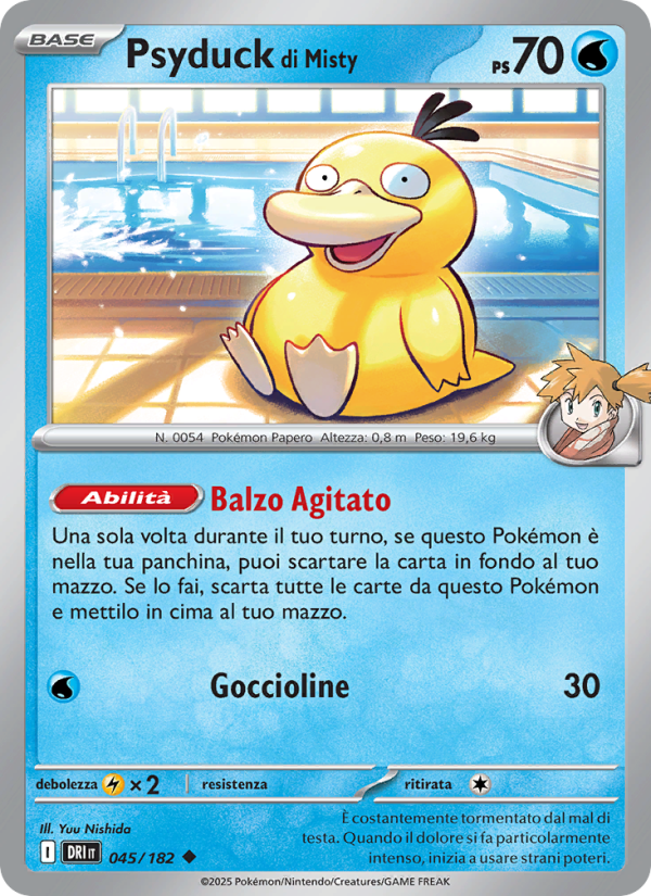 Psyduck di Misty 045/244 — Destined Rivals (Italian Pokémon TCG card)