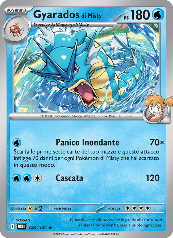 Gyarados di Misty 049/244 — Destined Rivals (Italian Pokémon TCG card)