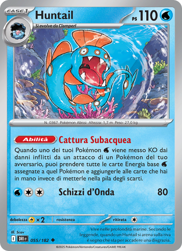 Huntail 055/244 — Destined Rivals (Italian Pokémon TCG card)