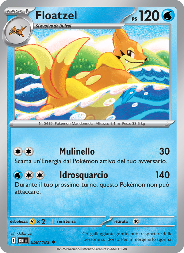 Floatzel 058/244 — Destined Rivals (Italian Pokémon TCG card)