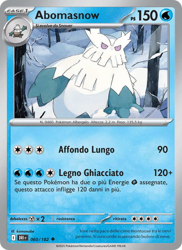 Abomasnow 060/244 — Destined Rivals (Italian Pokémon TCG card)