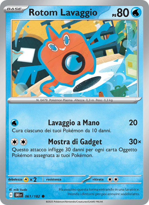 Rotom Lavaggio 061/244 — Destined Rivals (Italian Pokémon TCG card)