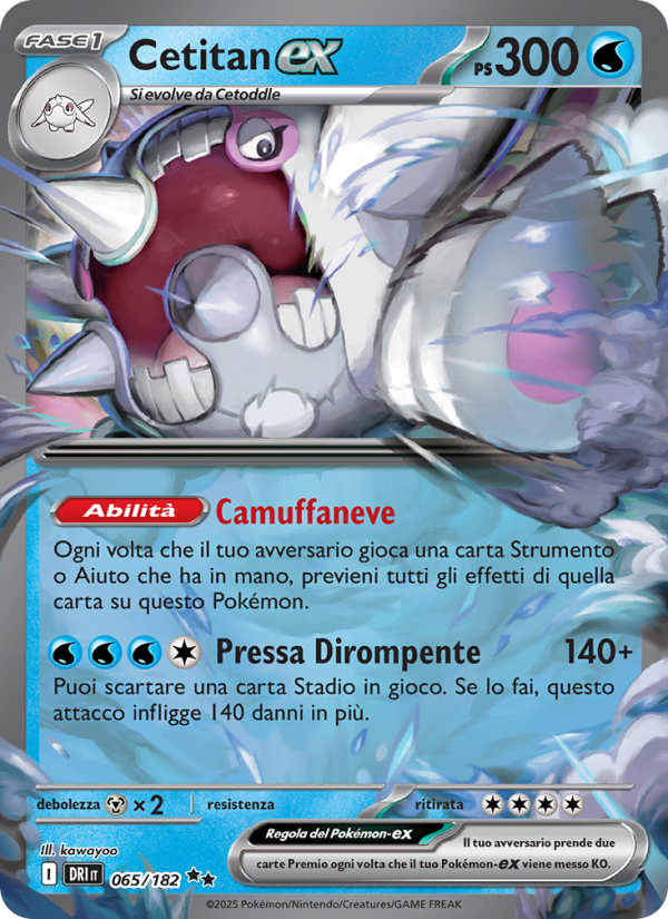 Cetitan-ex 065/244 — Destined Rivals (Italian Pokémon TCG card)