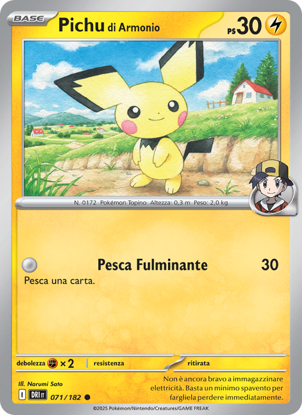 Pichu di Armonio 071/244 — Destined Rivals (Italian Pokémon TCG card)