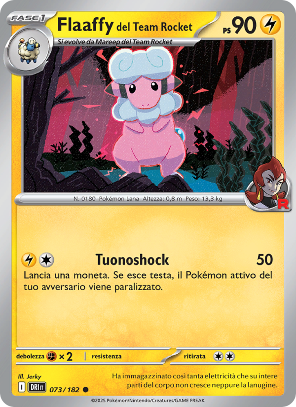 Flaaffy del Team Rocket 073/244 — Destined Rivals (Italian Pokémon TCG card)