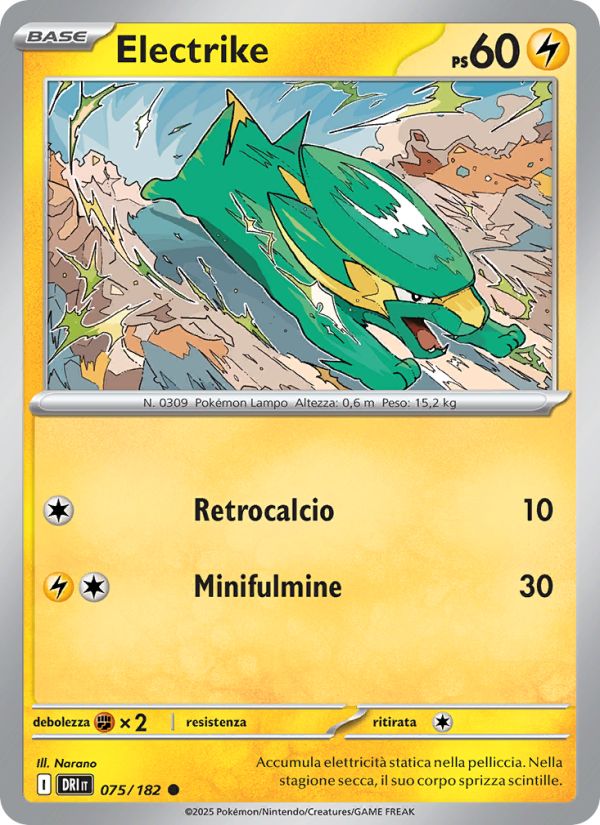 Electrike 075/244 — Destined Rivals (Italian Pokémon TCG card)