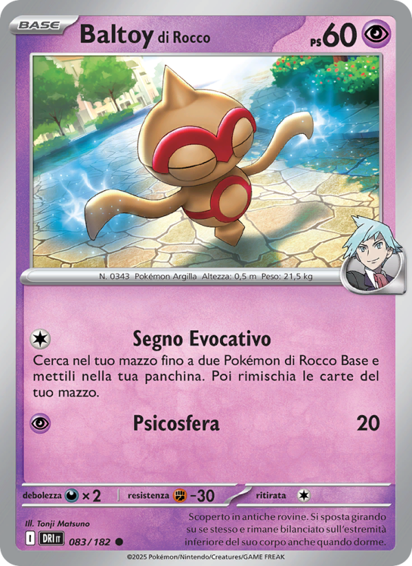 Baltoy di Rocco 083/244 — Destined Rivals (Italian Pokémon TCG card)