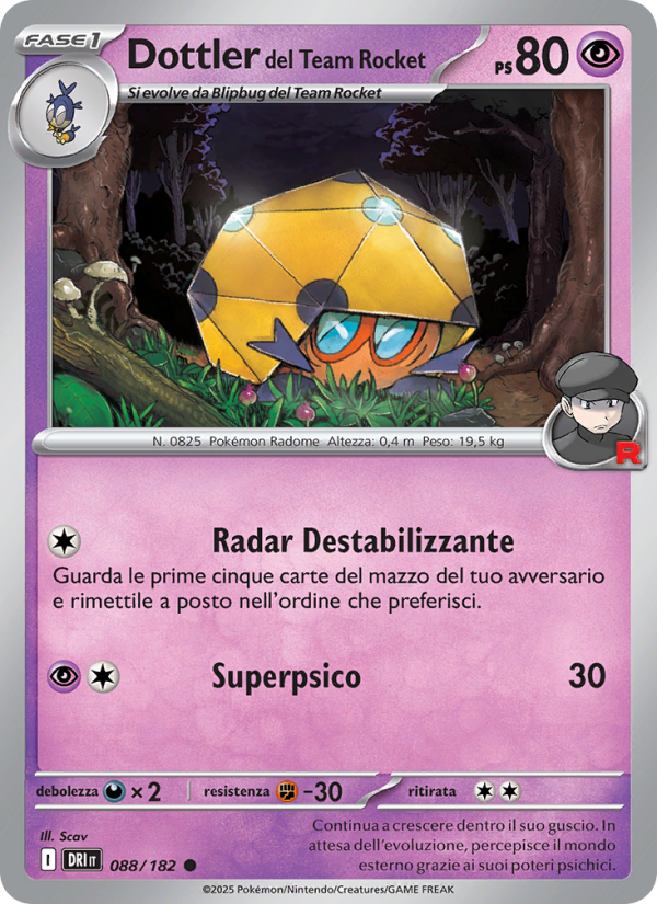 Dottler del Team Rocket 088/244 — Destined Rivals (Italian Pokémon TCG card)
