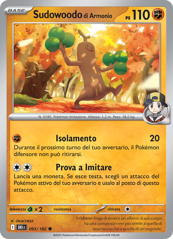 Sudowoodo di Armonio 093/244 — Destined Rivals (Italian Pokémon TCG card)