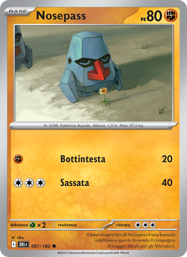 Nosepass 097/244 — Destined Rivals (Italian Pokémon TCG card)