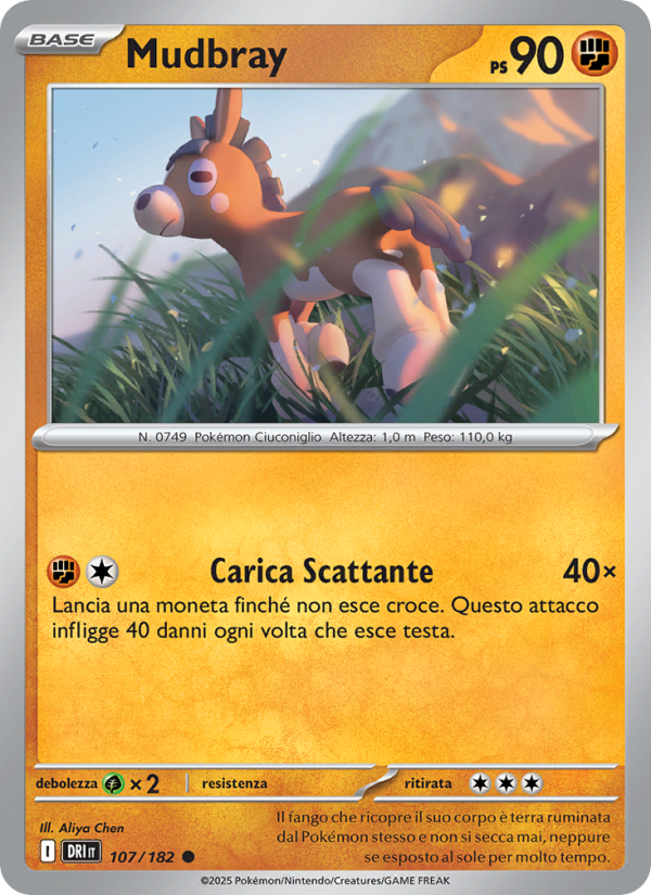 Mudbray 107/244 — Destined Rivals (Italian Pokémon TCG card)