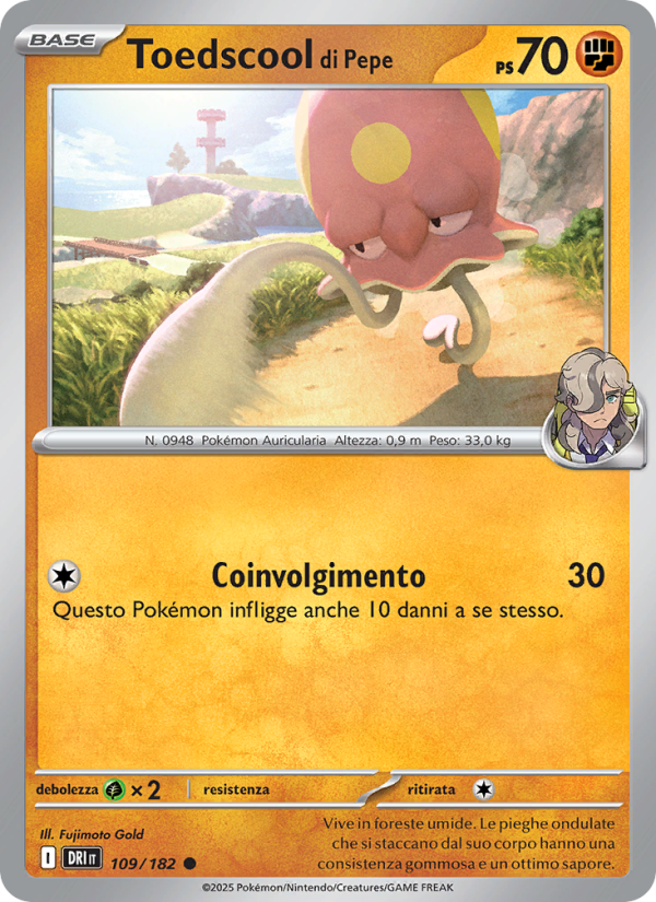 Toedscool di Pepe 109/244 — Destined Rivals (Italian Pokémon TCG card)