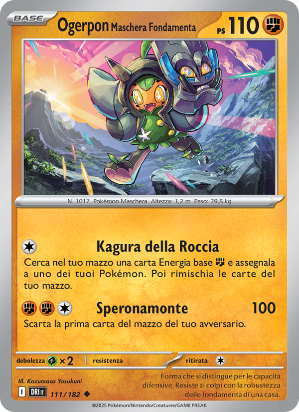 Ogerpon Maschera Fondamenta 111/244 — Destined Rivals (Italian Pokémon TCG card)