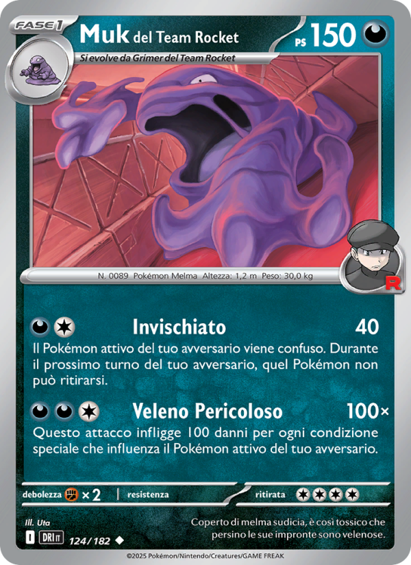 Muk del Team Rocket 124/244 — Destined Rivals (Italian Pokémon TCG card)