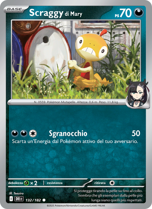 Scraggy di Mary 132/244 — Destined Rivals (Italian Pokémon TCG card)