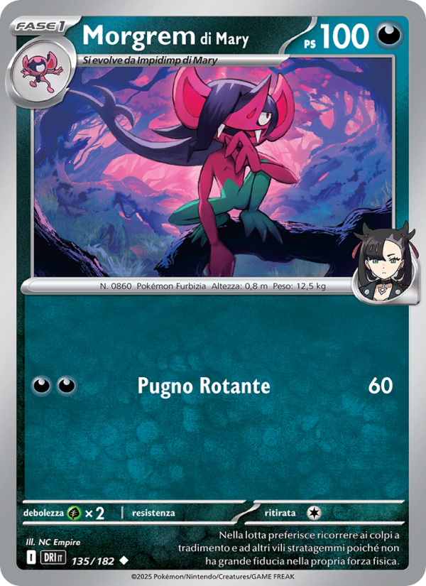 Morgrem di Mary 135/244 — Destined Rivals (Italian Pokémon TCG card)