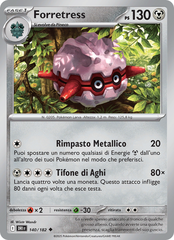Forretress 140/244 — Destined Rivals (Italian Pokémon TCG card)