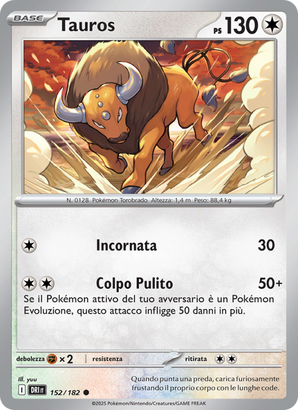 Tauros 152/244 — Destined Rivals (Italian Pokémon TCG card)