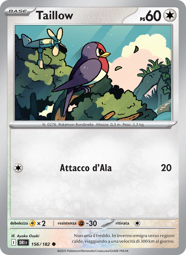 Taillow 156/244 — Destined Rivals (Italian Pokémon TCG card)