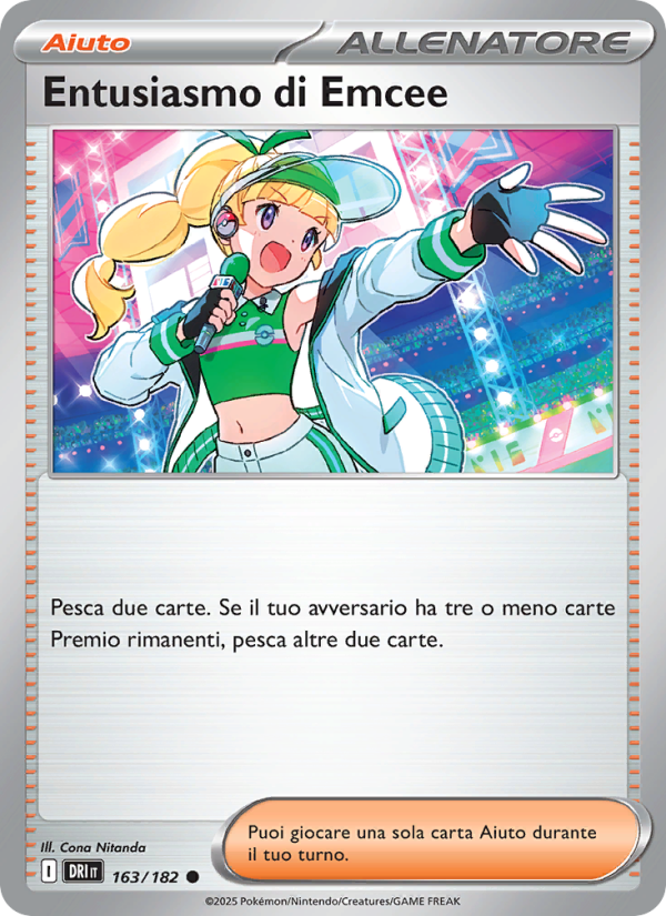 Entusiasmo di Emcee 163/244 — Destined Rivals (Italian Pokémon TCG card)