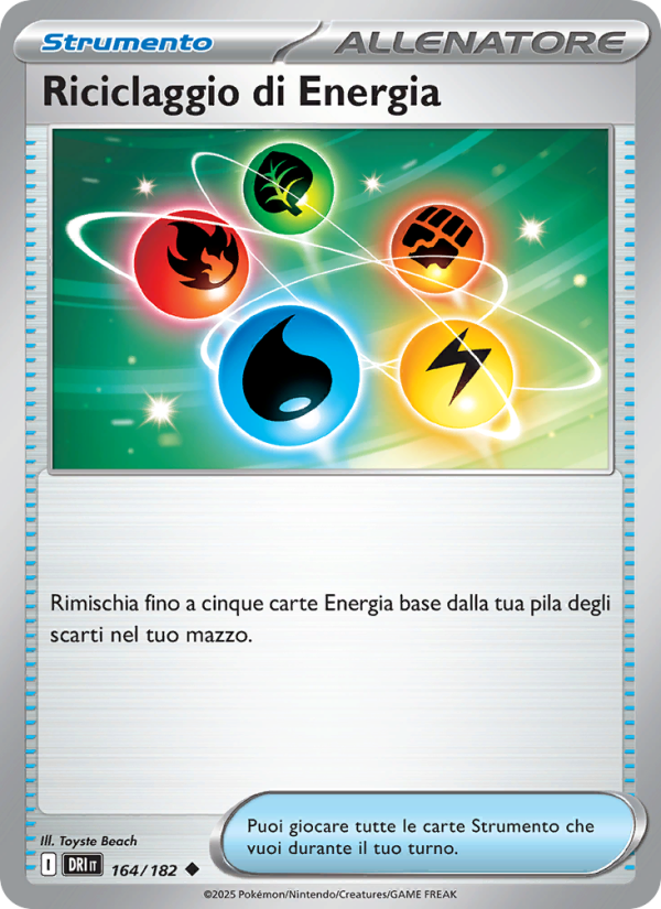 Riciclaggio di Energia 164/244 — Destined Rivals (Italian Pokémon TCG card)