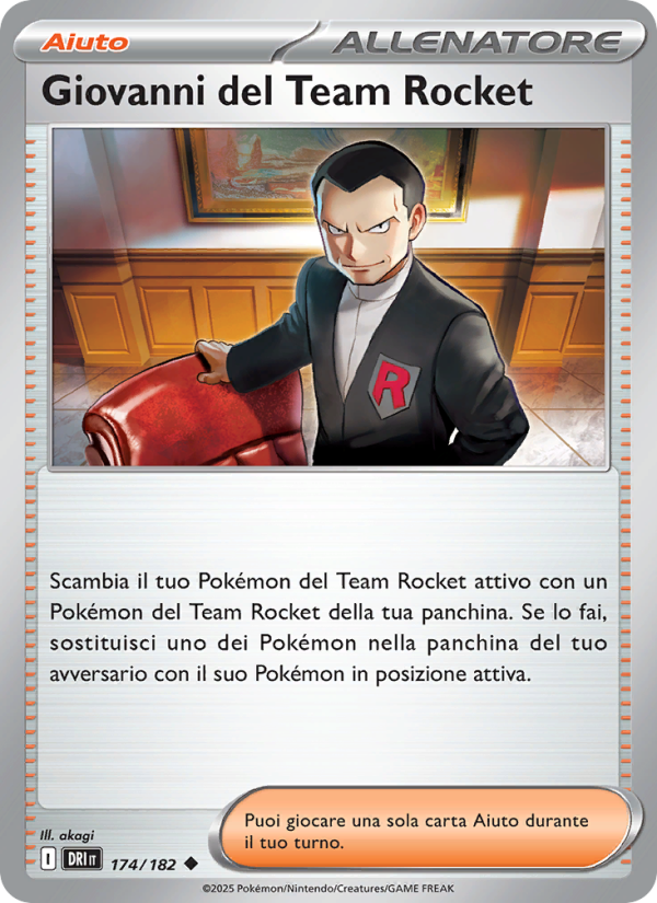 Giovanni del Team Rocket 174/244 — Destined Rivals (Italian Pokémon TCG card)