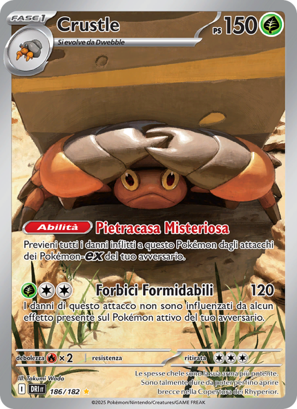 Crustle 186/244 — Destined Rivals (Italian Pokémon TCG card)