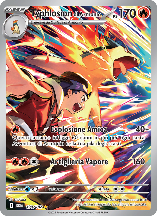 Typhlosion di Armonio 190/244 — Destined Rivals (Italian Pokémon TCG card)