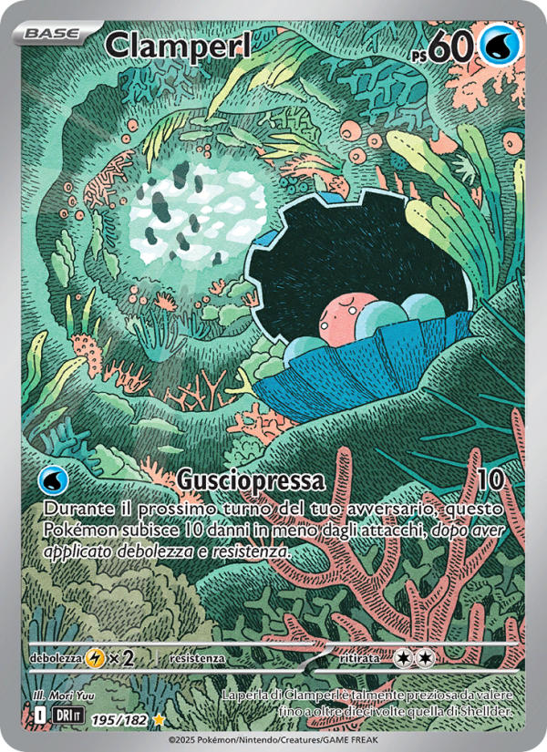 Clamperl 195/244 — Destined Rivals (Italian Pokémon TCG card)