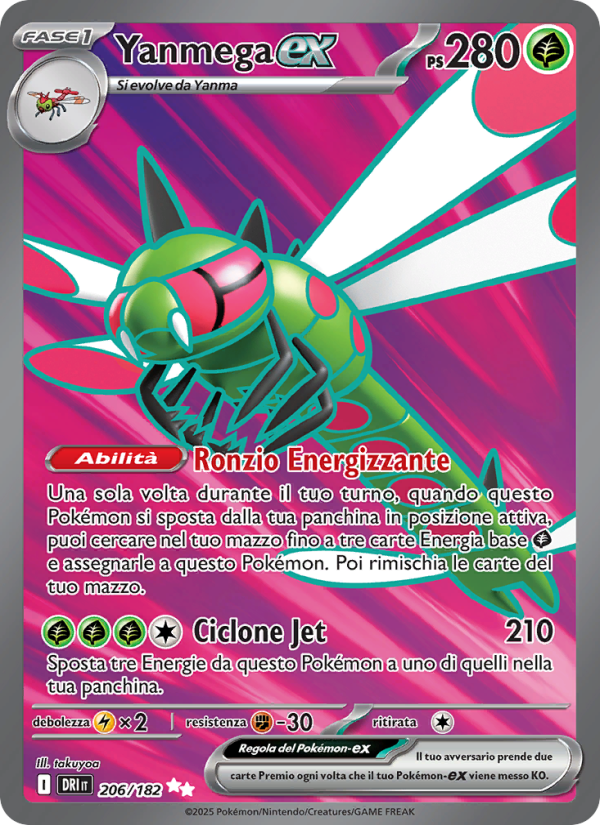 Yanmega-ex 206/244 — Destined Rivals (Italian Pokémon TCG card)
