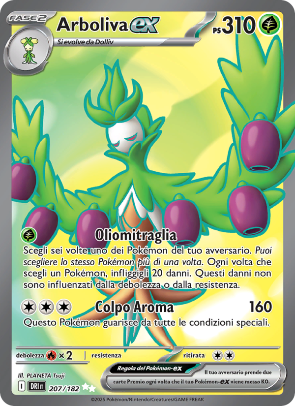 Arboliva-ex 207/244 — Destined Rivals (Italian Pokémon TCG card)