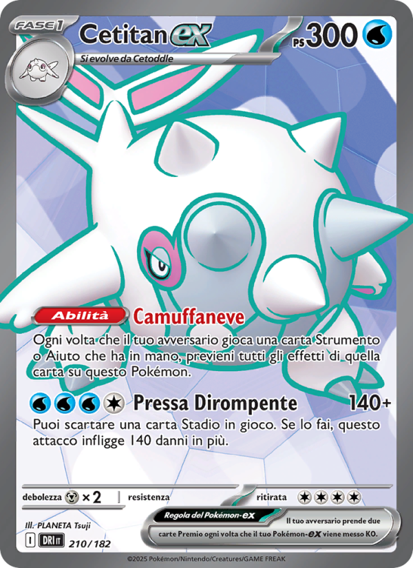 Cetitan-ex 210/244 — Destined Rivals (Italian Pokémon TCG card)