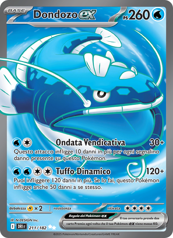 Dondozo-ex 211/244 — Destined Rivals (Italian Pokémon TCG card)