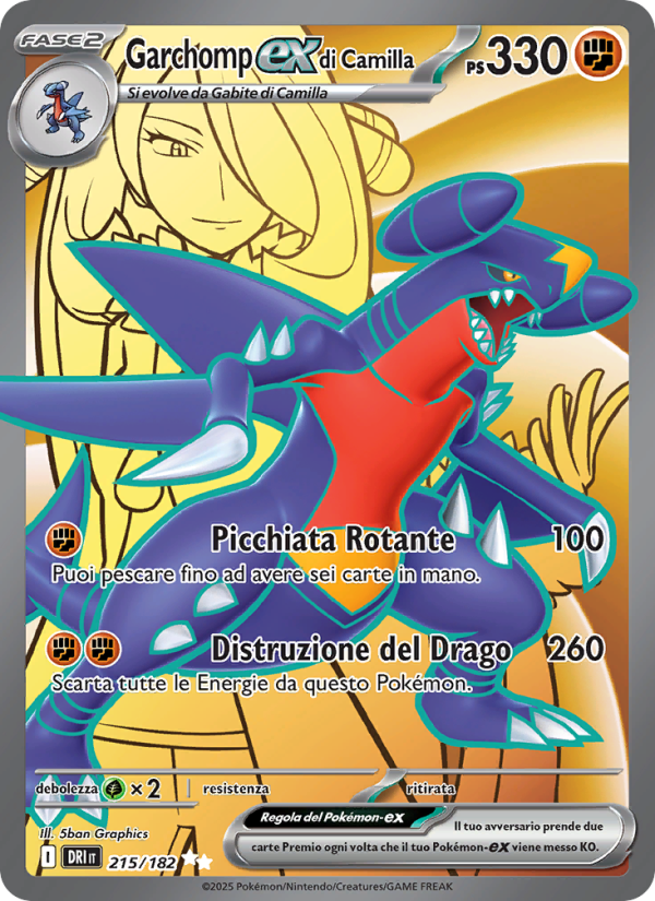 Garchomp-ex di Camilla 215/244 — Destined Rivals (Italian Pokémon TCG card)