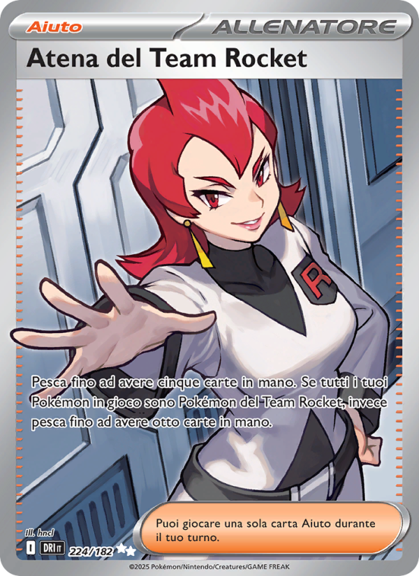 Atena del Team Rocket 224/244 — Destined Rivals (Italian Pokémon TCG card)