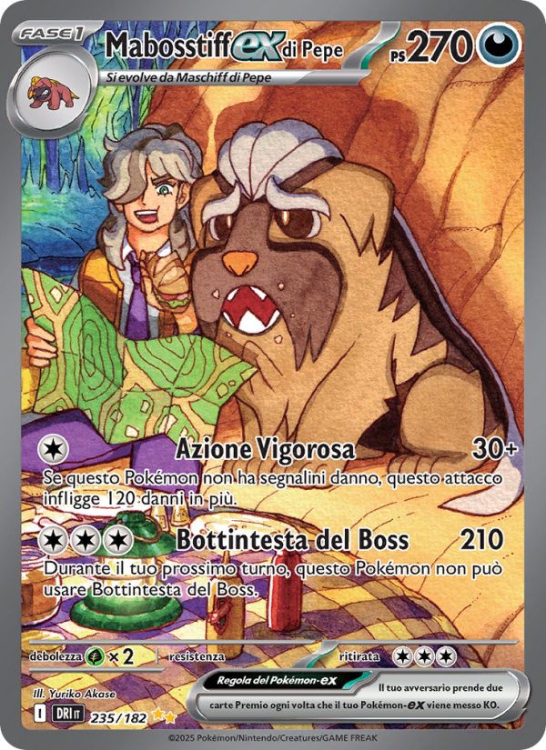 Mabosstiff-ex di Pepe 235/244 — Destined Rivals (Italian Pokémon TCG card)