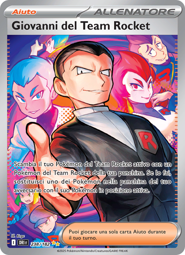 Giovanni del Team Rocket 238/244 — Destined Rivals (Italian Pokémon TCG card)